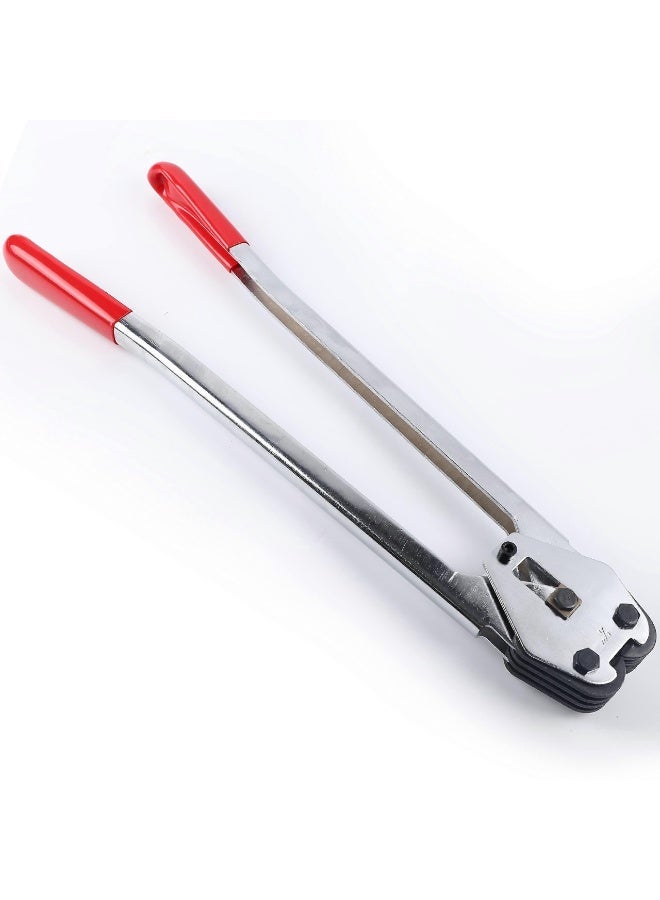 SUMAN Tools Sealer For Metallic Strap 19mm, Heavy Duty Manual Steel Strapping Sealing Tool For Packaging, Carton & Pallet Packing - Image 1